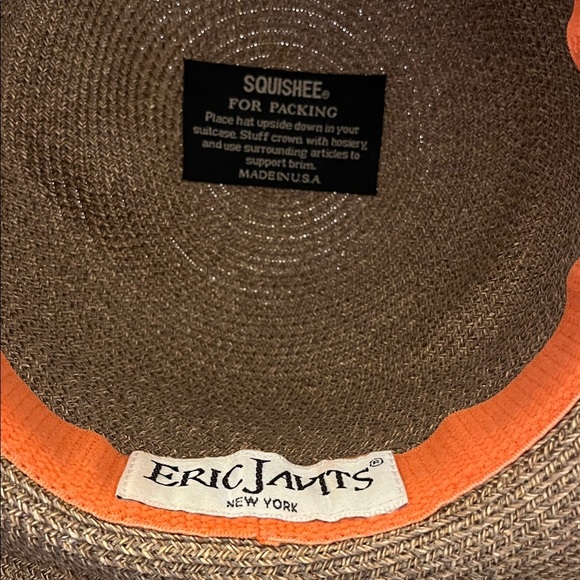 Eric Javits Elegant Tan Wide-Brim Hat excellent Like New main image 5